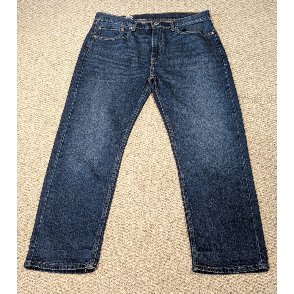 Levi's 505 Regular Fit Jeans Mens 36x30 Blue Dark Wash Denim Red Tab